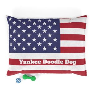 Yankee Doodle Dog Bed – Patriotic American Flag Pet Bed for Poodle Doodle Dogs